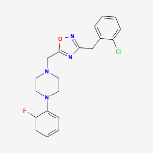 1-{[3-(2-chlorobenzyl)-1,2,4-oxadiazol-5-yl]methyl}-4-(2-fluorophenyl)piperazine