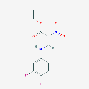 ethyl 3-[(3,4-difluorophenyl)amino]-2-nitroacrylate