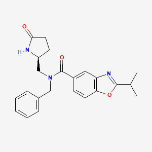 N-benzyl-2-isopropyl-N-{[(2S)-5-oxo-2-pyrrolidinyl]methyl}-1,3-benzoxazole-5-carboxamide