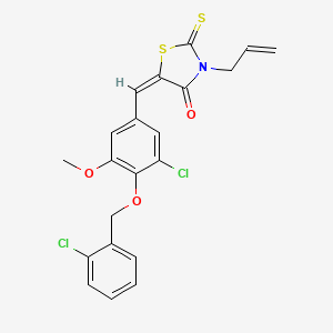 3-allyl-5-{3-chloro-4-[(2-chlorobenzyl)oxy]-5-methoxybenzylidene}-2-thioxo-1,3-thiazolidin-4-one