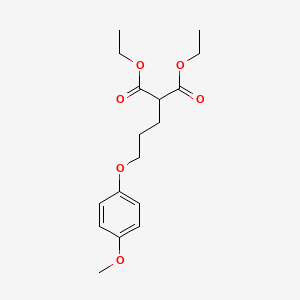 molecular formula C17H24O6 B5233064 Diethyl 2-[3-(4-methoxyphenoxy)propyl]propanedioate 