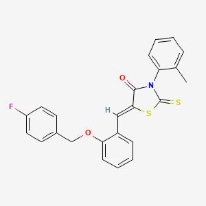 5-{2-[(4-fluorobenzyl)oxy]benzylidene}-3-(2-methylphenyl)-2-thioxo-1,3-thiazolidin-4-one