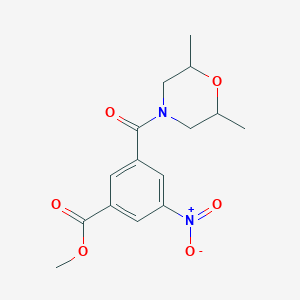 molecular formula C15H18N2O6 B5233220 Methyl 3-[(2,6-dimethylmorpholin-4-yl)carbonyl]-5-nitrobenzoate CAS No. 5735-73-9