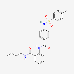 molecular formula C25H27N3O4S B5233389 N-butyl-2-[[4-[(4-methylphenyl)sulfonylamino]benzoyl]amino]benzamide 