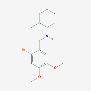 molecular formula C16H24BrNO2 B5233529 N-(2-BROMO-4,5-DIMETHOXYBENZYL)-N-(2-METHYLCYCLOHEXYL)AMINE 
