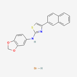 molecular formula C20H15BrN2O2S B5233702 N-(1,3-benzodioxol-5-yl)-4-naphthalen-2-yl-1,3-thiazol-2-amine;hydrobromide 