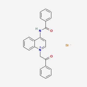 molecular formula C24H19BrN2O2 B5233712 N-(1-phenacylquinolin-1-ium-4-yl)benzamide;bromide 