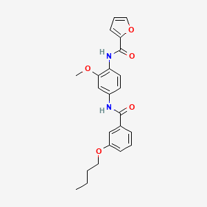 molecular formula C23H24N2O5 B5234002 N-[4-[(3-butoxybenzoyl)amino]-2-methoxyphenyl]furan-2-carboxamide 