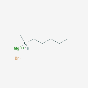 molecular formula C7H15BrMg B052346 (1-Methylhexyl)magnesium bromide CAS No. 111497-09-7