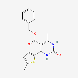 molecular formula C18H18N2O3S B5234616 Benzyl 6-methyl-4-(5-methylthiophen-2-yl)-2-oxo-1,2,3,4-tetrahydropyrimidine-5-carboxylate 