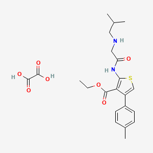 molecular formula C22H28N2O7S B5234679 Ethyl 4-(4-methylphenyl)-2-[[2-(2-methylpropylamino)acetyl]amino]thiophene-3-carboxylate;oxalic acid 
