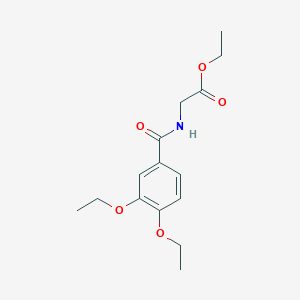 molecular formula C15H21NO5 B5234796 Ethyl 2-[(3,4-diethoxybenzoyl)amino]acetate 