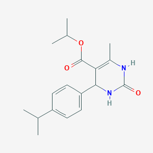 molecular formula C18H24N2O3 B5234924 Propan-2-yl 6-methyl-2-oxo-4-[4-(propan-2-yl)phenyl]-1,2,3,4-tetrahydropyrimidine-5-carboxylate 