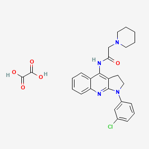 molecular formula C26H27ClN4O5 B5234994 N-[1-(3-chlorophenyl)-2,3-dihydropyrrolo[2,3-b]quinolin-4-yl]-2-piperidin-1-ylacetamide;oxalic acid 