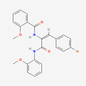 molecular formula C24H21BrN2O4 B5235147 N-[(E)-1-(4-bromophenyl)-3-(2-methoxyanilino)-3-oxoprop-1-en-2-yl]-2-methoxybenzamide 