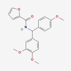 molecular formula C21H21NO5 B5235219 N-[(3,4-dimethoxyphenyl)(4-methoxyphenyl)methyl]-2-furamide 
