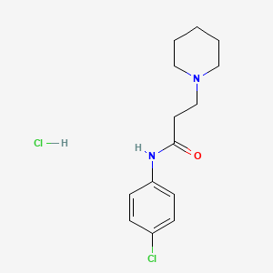 molecular formula C14H20Cl2N2O B5235351 N-(4-chlorophenyl)-3-piperidin-1-ylpropanamide;hydrochloride 