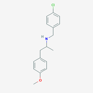 molecular formula C17H20ClNO B5235695 N-[(4-chlorophenyl)methyl]-1-(4-methoxyphenyl)propan-2-amine 