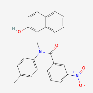 molecular formula C25H20N2O4 B5235723 N-[(2-hydroxy-1-naphthyl)methyl]-N-(4-methylphenyl)-3-nitrobenzamide 