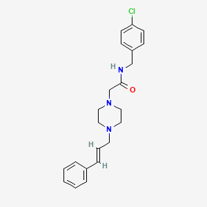 molecular formula C22H26ClN3O B5235730 N-[(4-CHLOROPHENYL)METHYL]-2-{4-[(2E)-3-PHENYLPROP-2-EN-1-YL]PIPERAZIN-1-YL}ACETAMIDE 