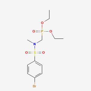 molecular formula C12H19BrNO5PS B5235779 DIETHYL [(N-METHYL4-BROMOBENZENESULFONAMIDO)METHYL]PHOSPHONATE 