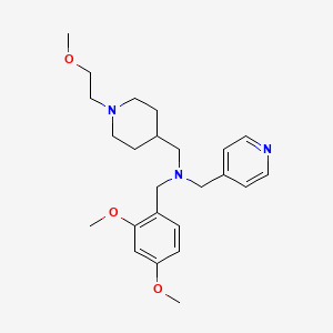 molecular formula C24H35N3O3 B5235799 N-[(2,4-dimethoxyphenyl)methyl]-1-[1-(2-methoxyethyl)piperidin-4-yl]-N-(pyridin-4-ylmethyl)methanamine 
