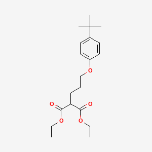 molecular formula C20H30O5 B5235950 Diethyl 2-[3-(4-tert-butylphenoxy)propyl]propanedioate 