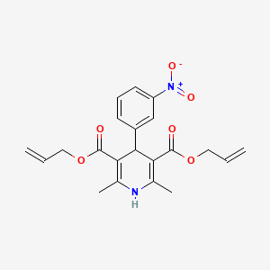 molecular formula C21H22N2O6 B5235994 Bis(prop-2-enyl) 2,6-dimethyl-4-(3-nitrophenyl)-1,4-dihydropyridine-3,5-dicarboxylate 