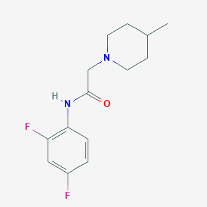 molecular formula C14H18F2N2O B5236014 N-(2,4-difluorophenyl)-2-(4-methylpiperidin-1-yl)acetamide 