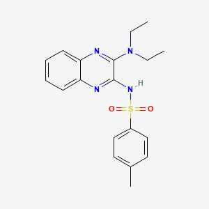 molecular formula C19H22N4O2S B5236116 N-[3-(diethylamino)quinoxalin-2-yl]-4-methylbenzenesulfonamide 