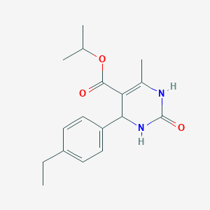 molecular formula C17H22N2O3 B5236185 Propan-2-yl 4-(4-ethylphenyl)-6-methyl-2-oxo-1,2,3,4-tetrahydropyrimidine-5-carboxylate 