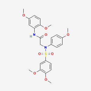 molecular formula C25H28N2O8S B5236316 N-(2,5-Dimethoxyphenyl)-2-[N-(4-methoxyphenyl)3,4-dimethoxybenzenesulfonamido]acetamide 