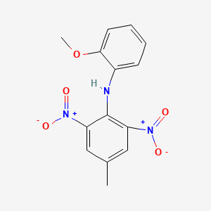molecular formula C14H13N3O5 B5236395 N-(2-methoxyphenyl)-4-methyl-2,6-dinitroaniline 