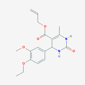 molecular formula C18H22N2O5 B5236410 Prop-2-en-1-yl 4-(4-ethoxy-3-methoxyphenyl)-6-methyl-2-oxo-1,2,3,4-tetrahydropyrimidine-5-carboxylate CAS No. 5614-70-0