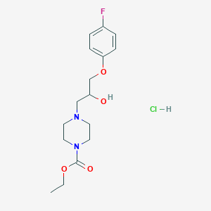 molecular formula C16H24ClFN2O4 B5236530 ethyl 4-[3-(4-fluorophenoxy)-2-hydroxypropyl]piperazine-1-carboxylate;hydrochloride 