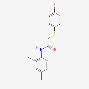 molecular formula C16H16FNOS B5236703 N-(2,4-dimethylphenyl)-2-[(4-fluorophenyl)thio]acetamide 