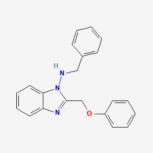 molecular formula C21H19N3O B5236708 N-benzyl-2-(phenoxymethyl)-1H-benzimidazol-1-amine 
