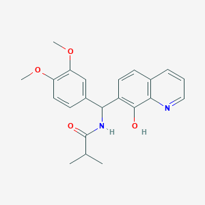 molecular formula C22H24N2O4 B5236777 N-[(3,4-dimethoxyphenyl)-(8-hydroxyquinolin-7-yl)methyl]-2-methylpropanamide 