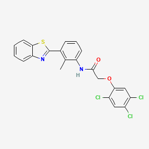 molecular formula C22H15Cl3N2O2S B5236783 N-[3-(1,3-benzothiazol-2-yl)-2-methylphenyl]-2-(2,4,5-trichlorophenoxy)acetamide 