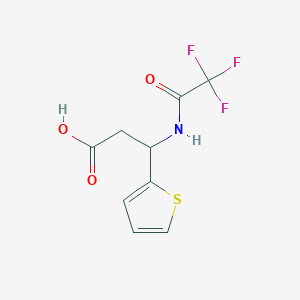 molecular formula C9H8F3NO3S B052374 3-(Thiophen-2-yl)-3-(2,2,2-trifluoroacetamido)propanoic acid CAS No. 115957-22-7