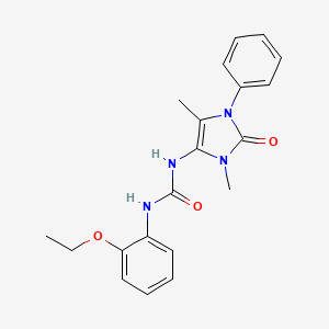 molecular formula C20H22N4O3 B5237558 N-(3,5-dimethyl-2-oxo-1-phenyl-2,3-dihydro-1H-imidazol-4-yl)-N'-(2-ethoxyphenyl)urea 