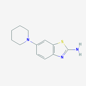 molecular formula C12H15N3S B052377 2-Benzothiazolamine, 6-(1-piperidinyl)- CAS No. 121436-47-3