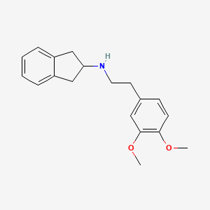 molecular formula C19H23NO2 B5237849 N-[2-(3,4-dimethoxyphenyl)ethyl]-2,3-dihydro-1H-inden-2-amine 