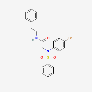molecular formula C23H23BrN2O3S B5238734 N~2~-(4-bromophenyl)-N~2~-[(4-methylphenyl)sulfonyl]-N~1~-(2-phenylethyl)glycinamide 