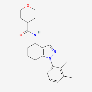 molecular formula C21H27N3O2 B5239002 N-[1-(2,3-dimethylphenyl)-4,5,6,7-tetrahydro-1H-indazol-4-yl]tetrahydro-2H-pyran-4-carboxamide 