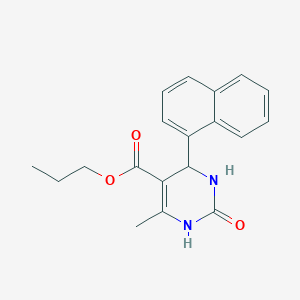 molecular formula C19H20N2O3 B5239016 propyl 6-methyl-4-(1-naphthyl)-2-oxo-1,2,3,4-tetrahydro-5-pyrimidinecarboxylate 