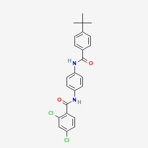 molecular formula C24H22Cl2N2O2 B5239101 N-{4-[(4-tert-butylbenzoyl)amino]phenyl}-2,4-dichlorobenzamide 