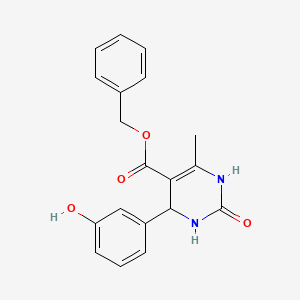 molecular formula C19H18N2O4 B5239300 benzyl 4-(3-hydroxyphenyl)-6-methyl-2-oxo-1,2,3,4-tetrahydro-5-pyrimidinecarboxylate 