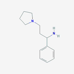 molecular formula C13H20N2 B052397 1-Phenyl-3-(pyrrolidin-1-YL)propan-1-amine CAS No. 113640-37-2
