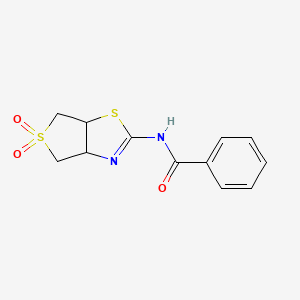 molecular formula C12H12N2O3S2 B5239815 N-(5,5-dioxidotetrahydrothieno[3,4-d][1,3]thiazol-2(3H)-ylidene)benzamide 